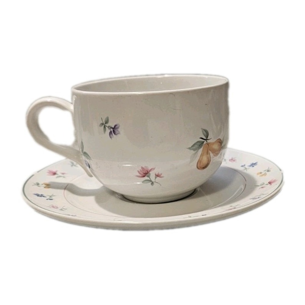 Vintage Arita Orchard Teacup and Saucer Replacement Set Fine China Collectible